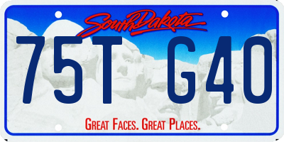 SD license plate 75TG40