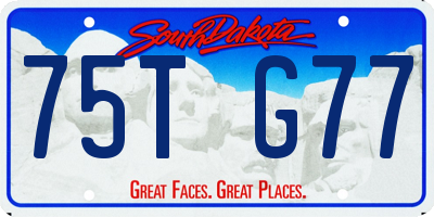 SD license plate 75TG77
