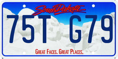 SD license plate 75TG79
