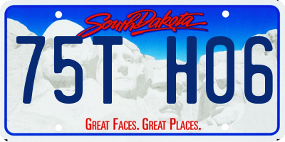 SD license plate 75TH06