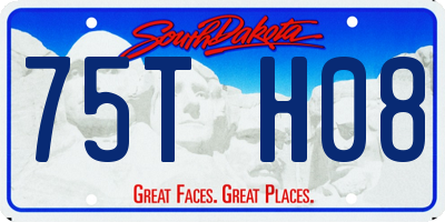 SD license plate 75TH08