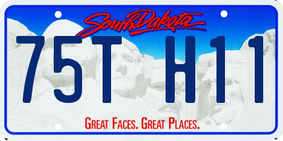 SD license plate 75TH11