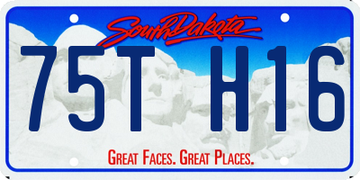 SD license plate 75TH16