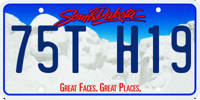 SD license plate 75TH19