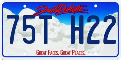 SD license plate 75TH22