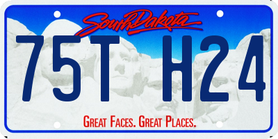 SD license plate 75TH24