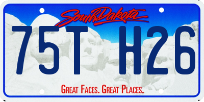 SD license plate 75TH26