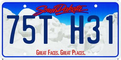 SD license plate 75TH31