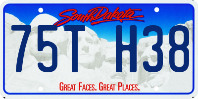 SD license plate 75TH38