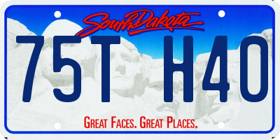 SD license plate 75TH40