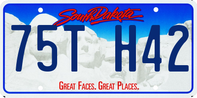 SD license plate 75TH42