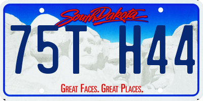 SD license plate 75TH44