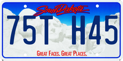 SD license plate 75TH45