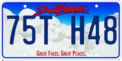 SD license plate 75TH48