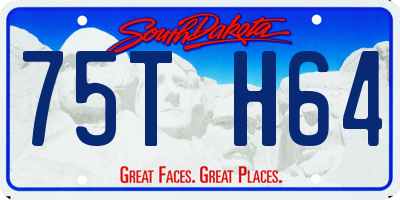 SD license plate 75TH64