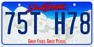 SD license plate 75TH78