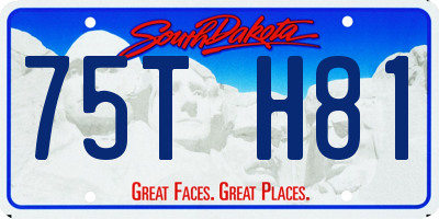 SD license plate 75TH81