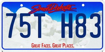 SD license plate 75TH83