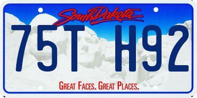 SD license plate 75TH92