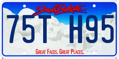 SD license plate 75TH95