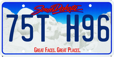 SD license plate 75TH96