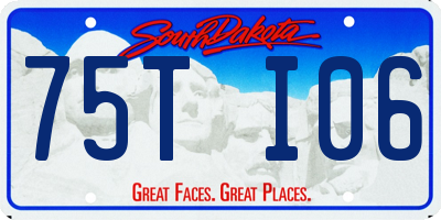 SD license plate 75TI06