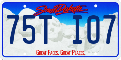 SD license plate 75TI07