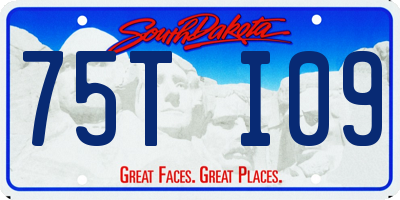 SD license plate 75TI09