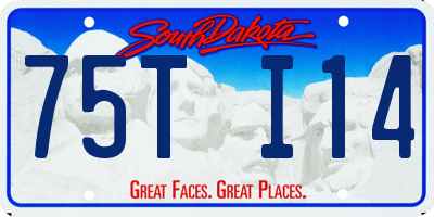 SD license plate 75TI14