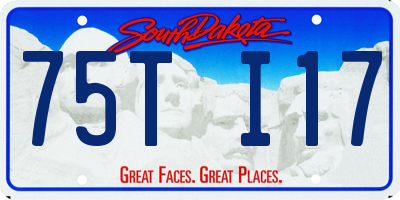 SD license plate 75TI17