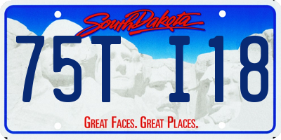 SD license plate 75TI18