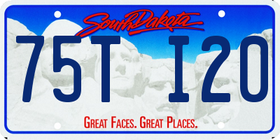 SD license plate 75TI20