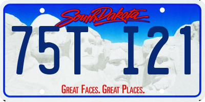 SD license plate 75TI21