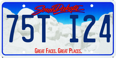 SD license plate 75TI24