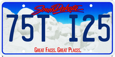 SD license plate 75TI25