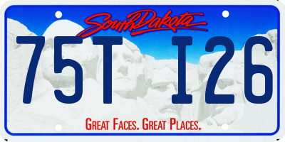 SD license plate 75TI26