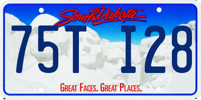 SD license plate 75TI28
