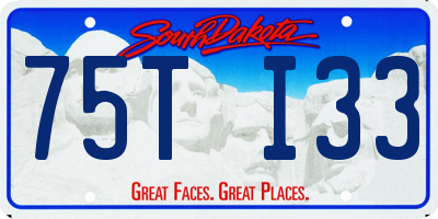 SD license plate 75TI33