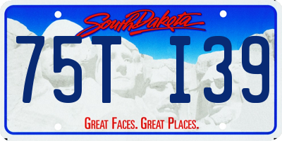 SD license plate 75TI39