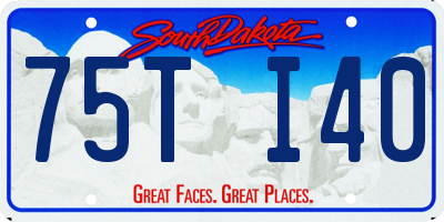 SD license plate 75TI40