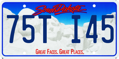 SD license plate 75TI45