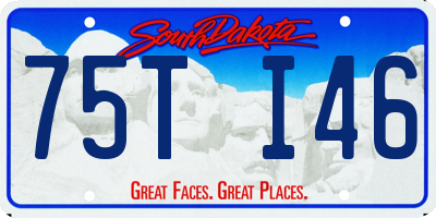 SD license plate 75TI46