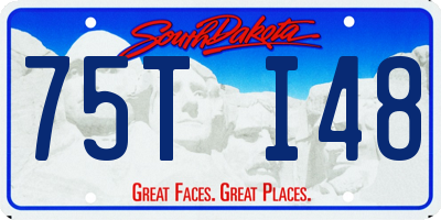 SD license plate 75TI48