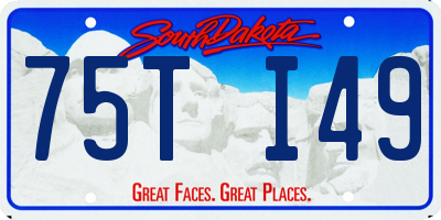 SD license plate 75TI49