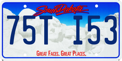SD license plate 75TI53