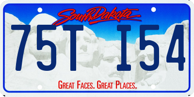 SD license plate 75TI54