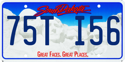 SD license plate 75TI56