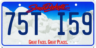 SD license plate 75TI59