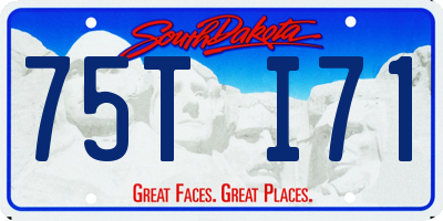 SD license plate 75TI71
