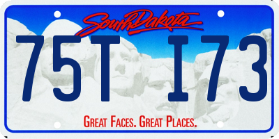 SD license plate 75TI73